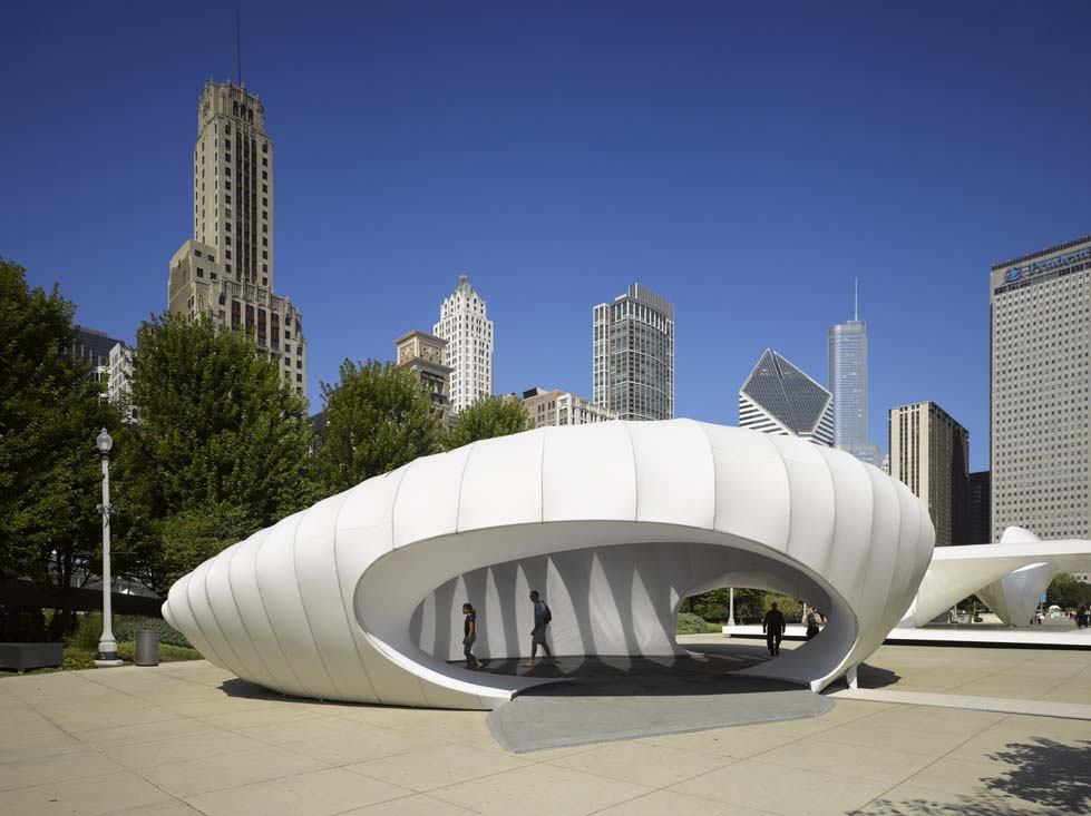 Burnham Pavilion, Zaha Hadid Architects, bloc tecnne
